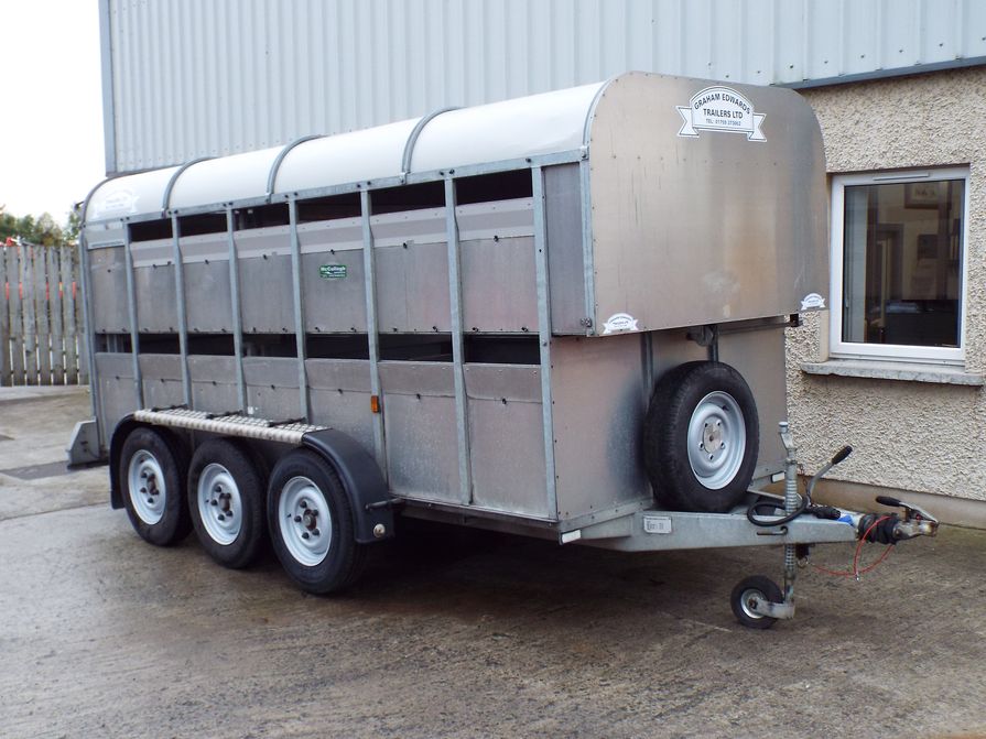 Graham Edwards 14ft x 6ft Tri-Axle Cattle Trailer - McCullagh Machinery