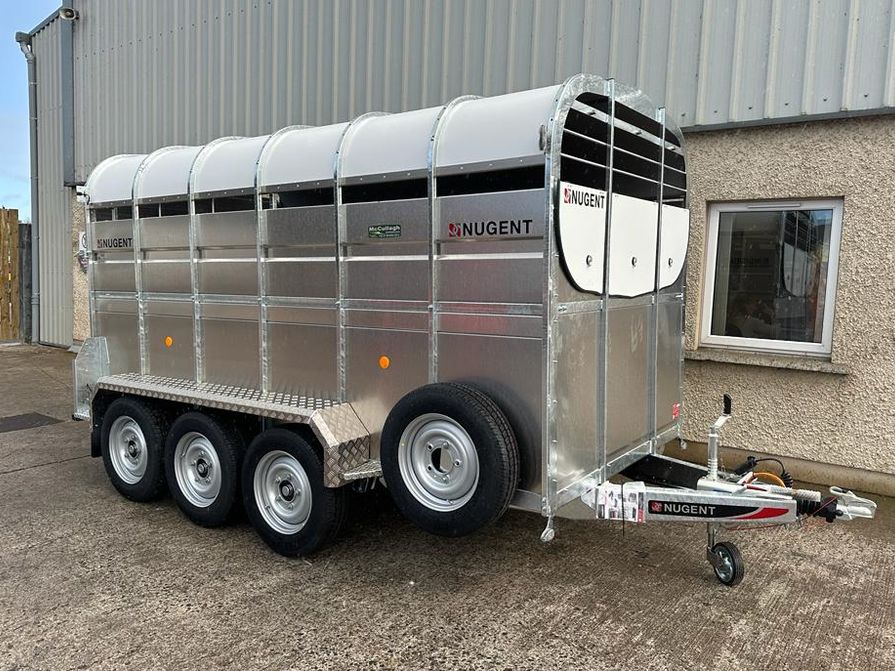 New Nugent 12ft x 6in Tri-Axle Cattle Trailer - McCullagh Machinery