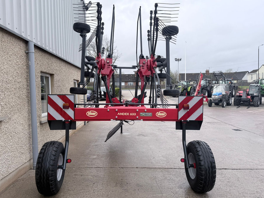 Used Vicon Andex 633 6m Twin Rotor Rake - McCullagh Machinery