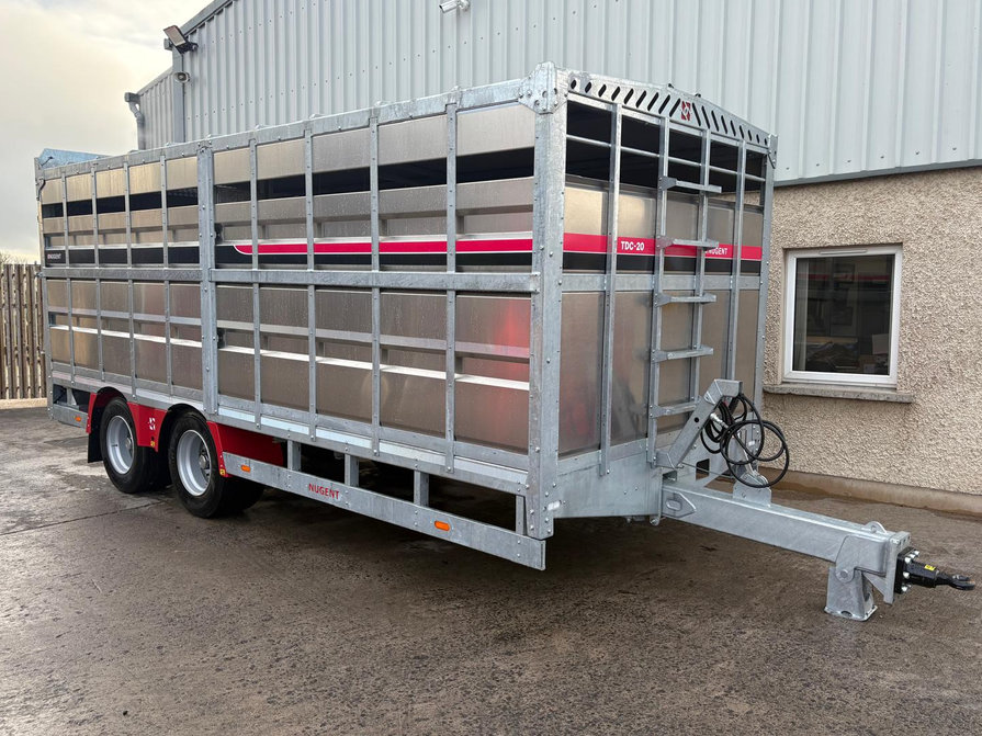 New Nugent 20ft x 8ft Tractor Drawn Livestock Trailer - McCullagh
